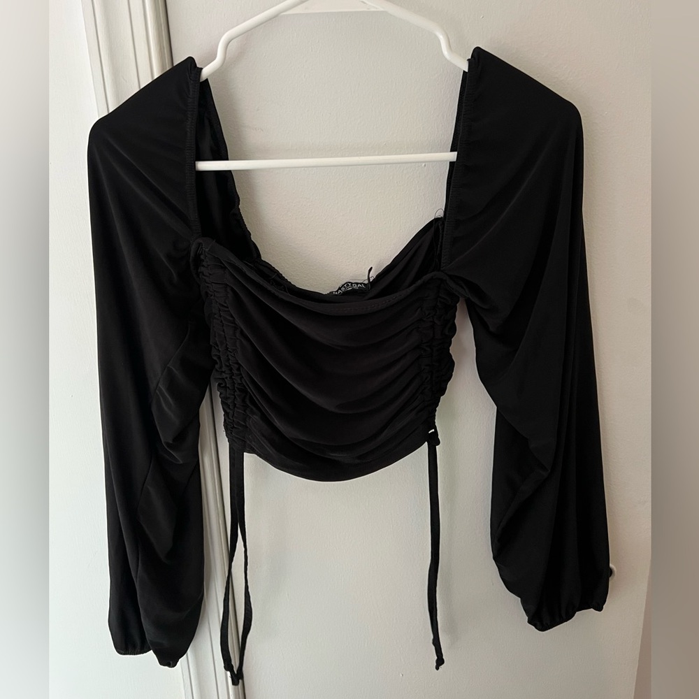 Long sleeve sqaure neck top